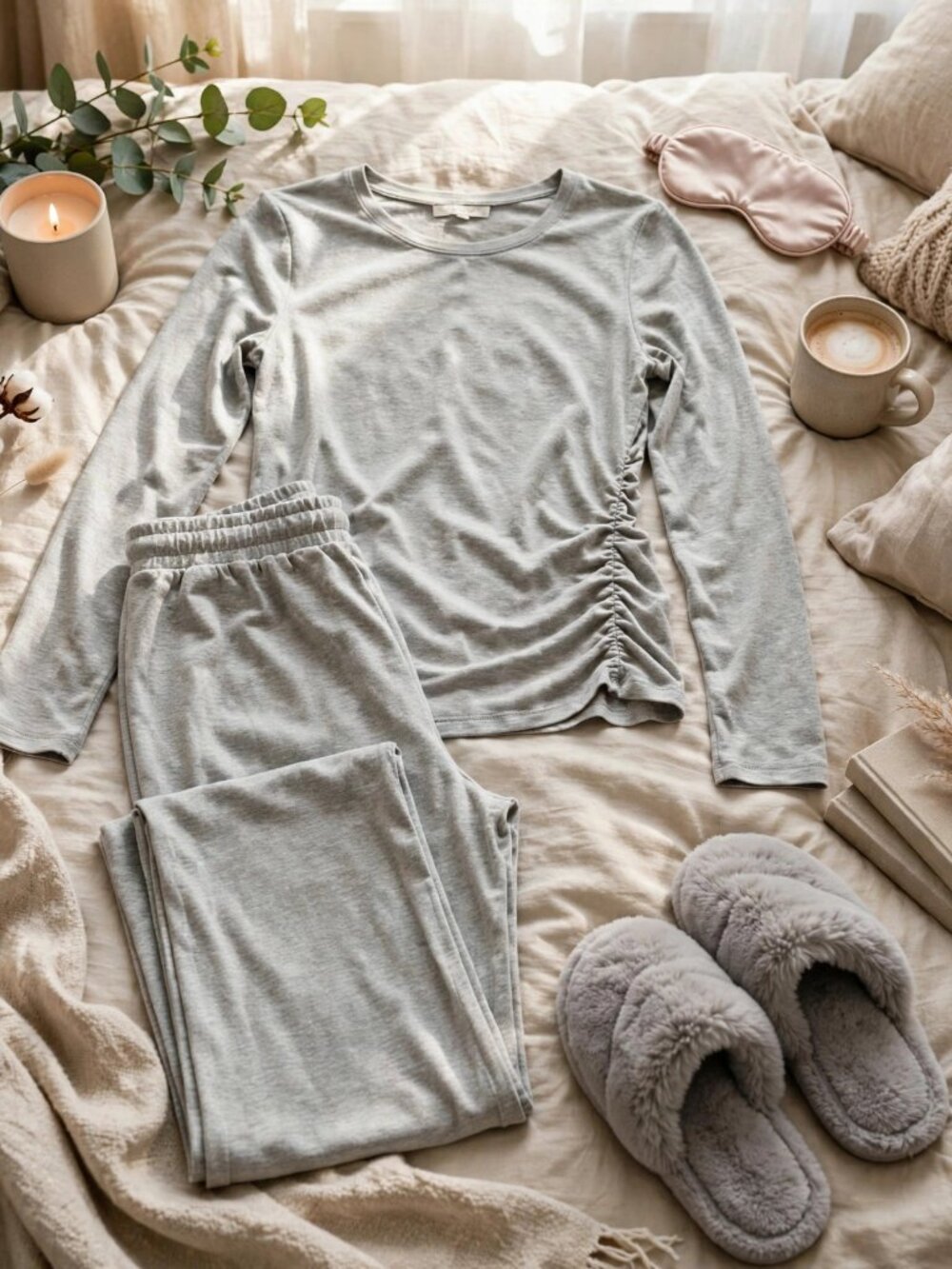 Gray Women's Sleepwear Set